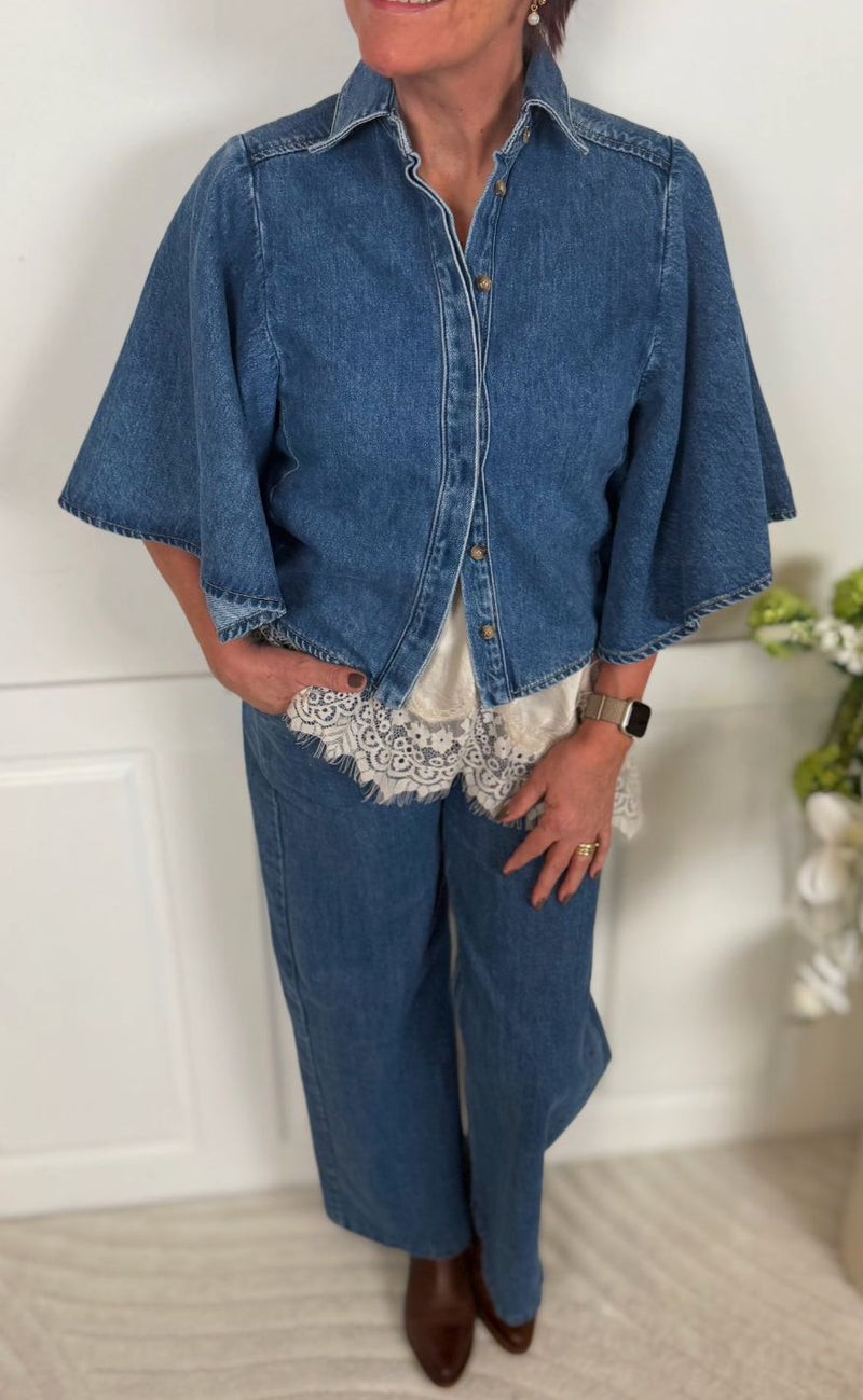 Marta Du Chateau Skjorte - Marika - Blue Denim