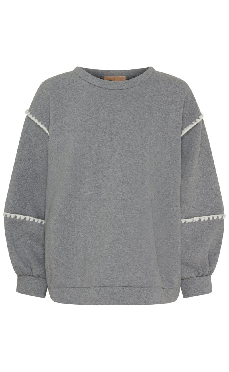 Marta Du Chateau Sweater - 6383 Kelly - Light Grey