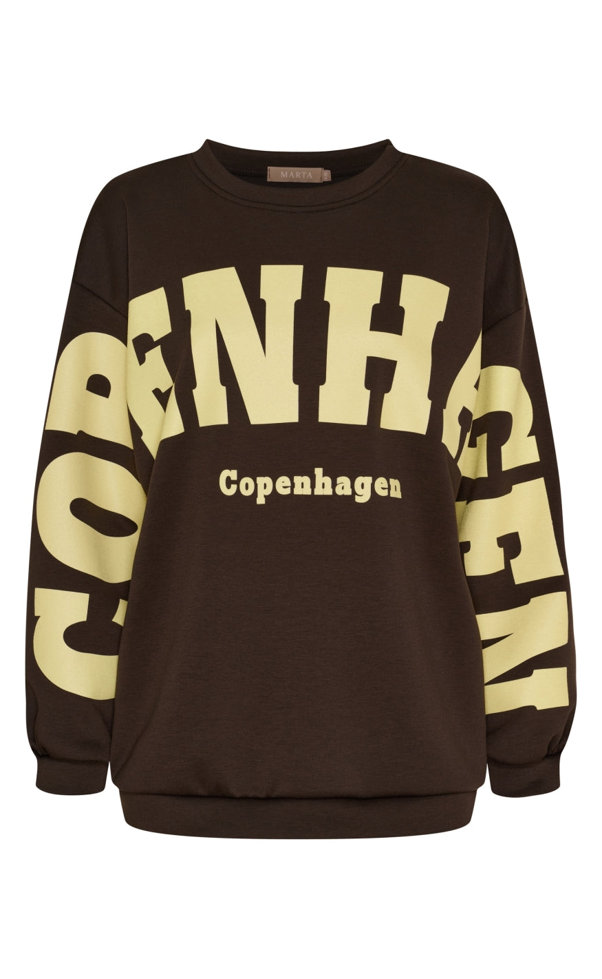 Marta Du Chateau Sweatshirt - Hibiscus - Brown/Yellow
