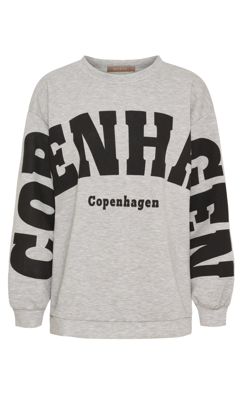 Marta Du Chateau Sweatshirt - Hibiscus - Grey/Black