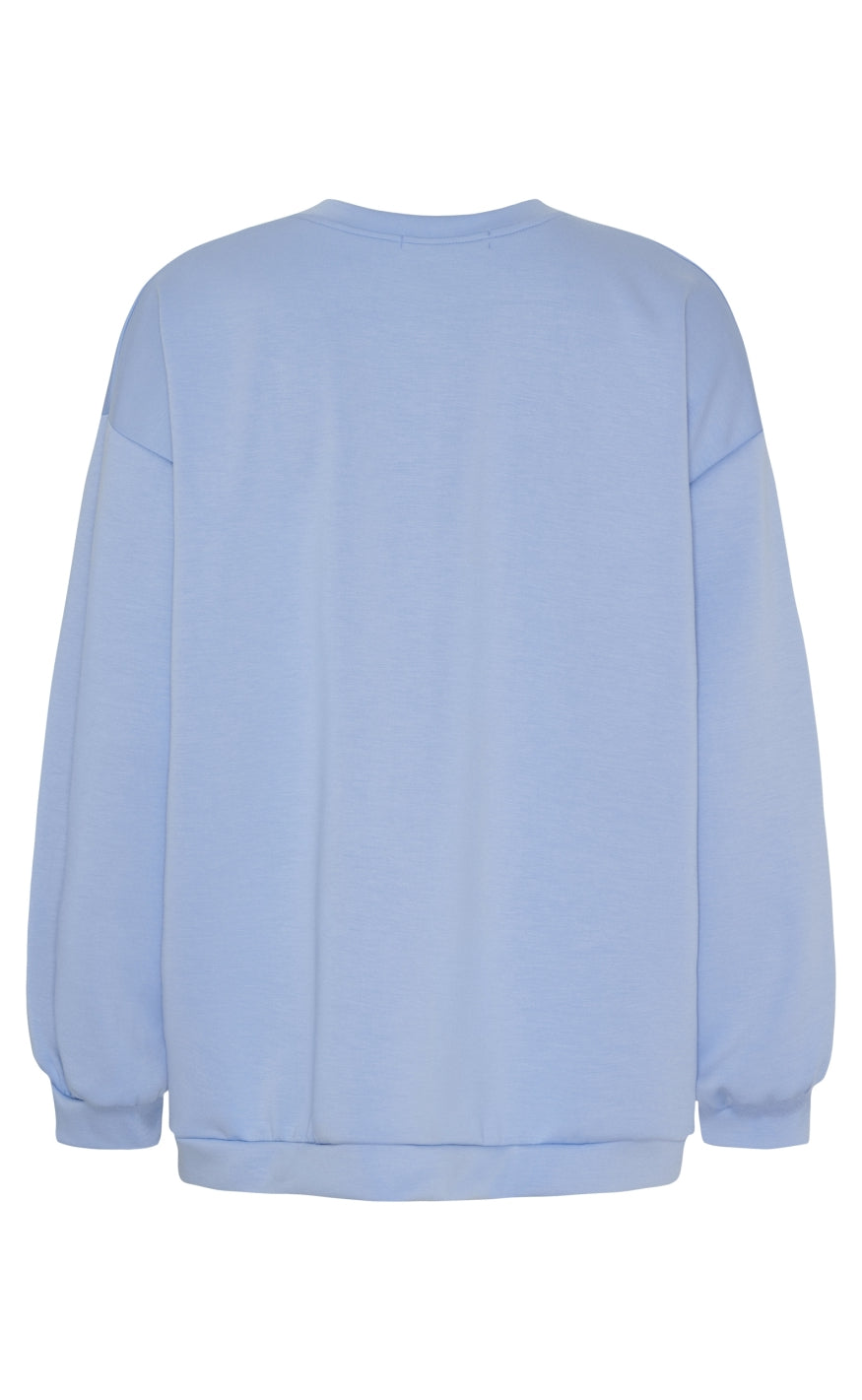 Marta Du Chateau Sweatshirt - Hibiscus - Sky Blue