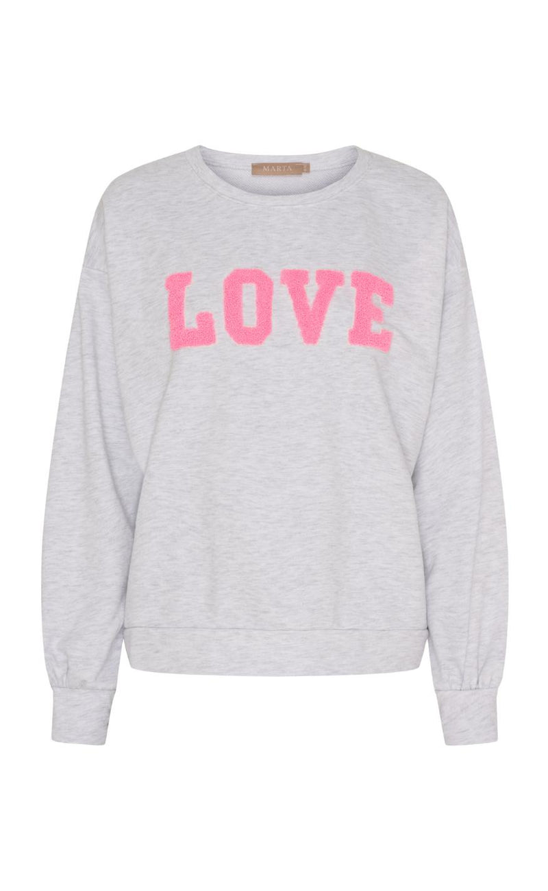 Marta Du Chateau Sweatshirt - Jessa - Light Grey Melange