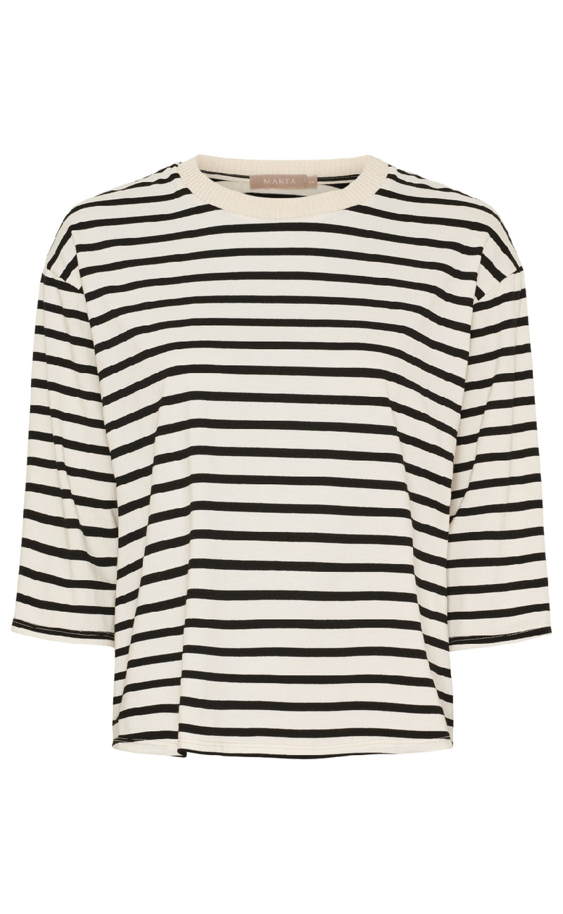 Marta Du Chateau T-shirt - Brooklyn - Beige/Black