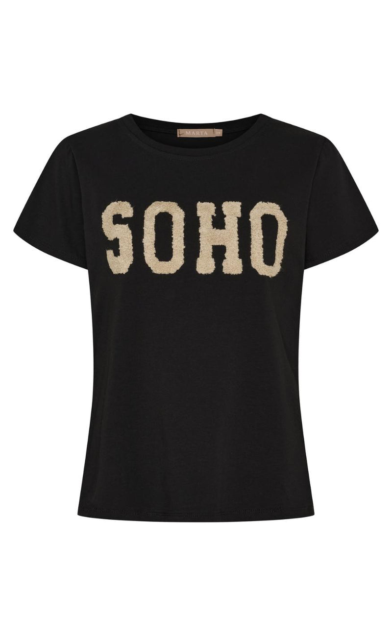Marta Du Chateau T-shirt - Herdis - Black/Beige