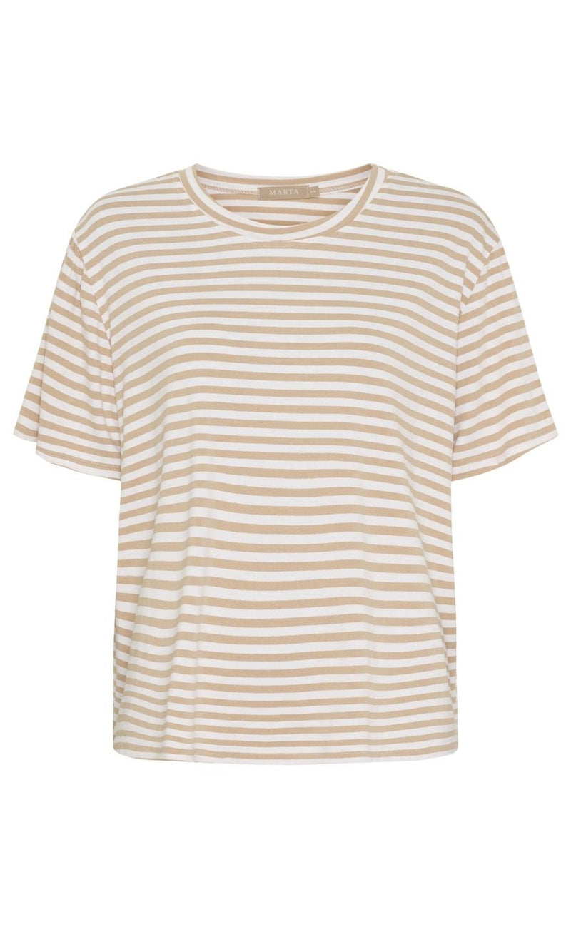 Marta Du Chateau Tee - Enrica - Beige Stripe