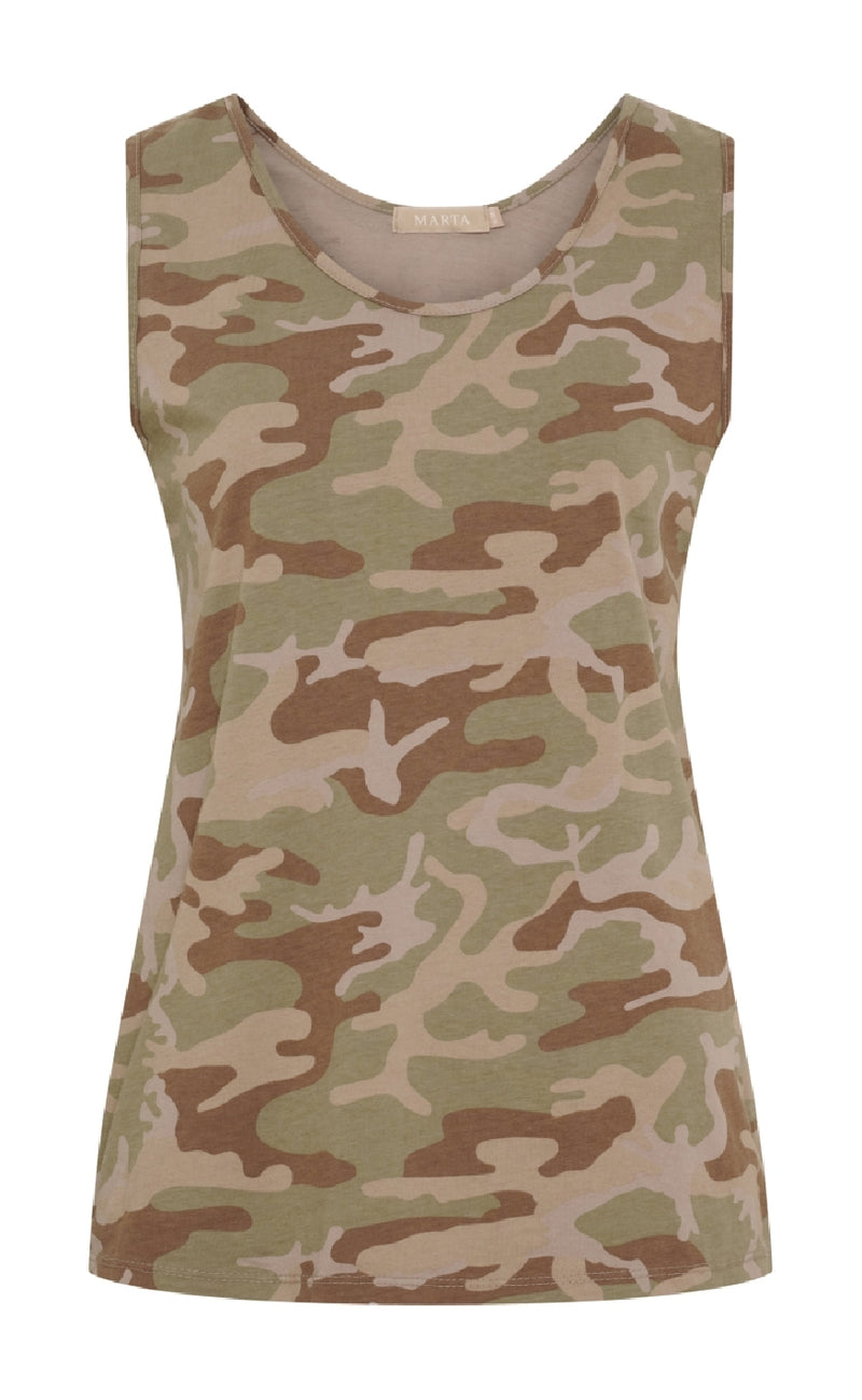 Marta Du Chateau Top - Angeline - Green Camo