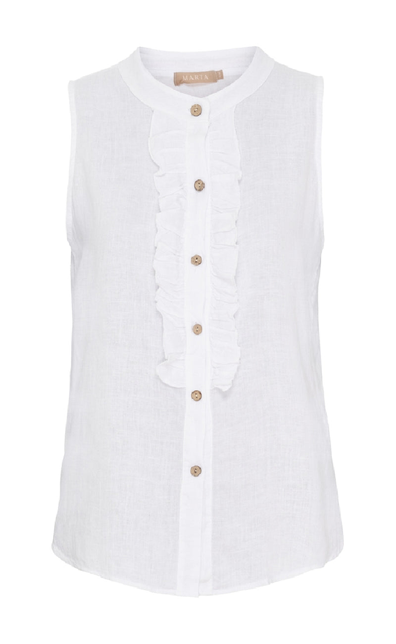 Marta Du Chateau Top - Malene - Optical White