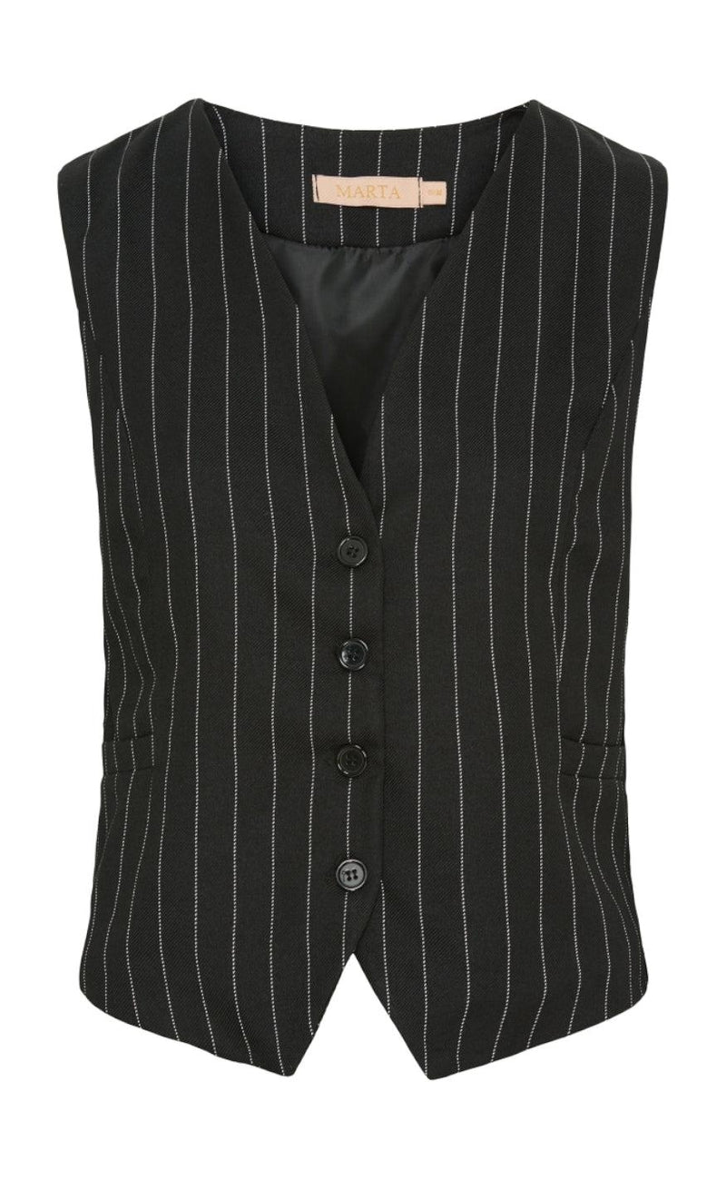 Marta Du Chateau Vest - 81093 Solveig - Black Stripe