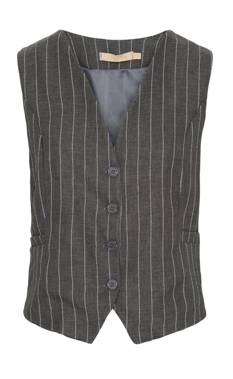 Marta Du Chateau Vest - 81093 Solveig - Grey Stripe