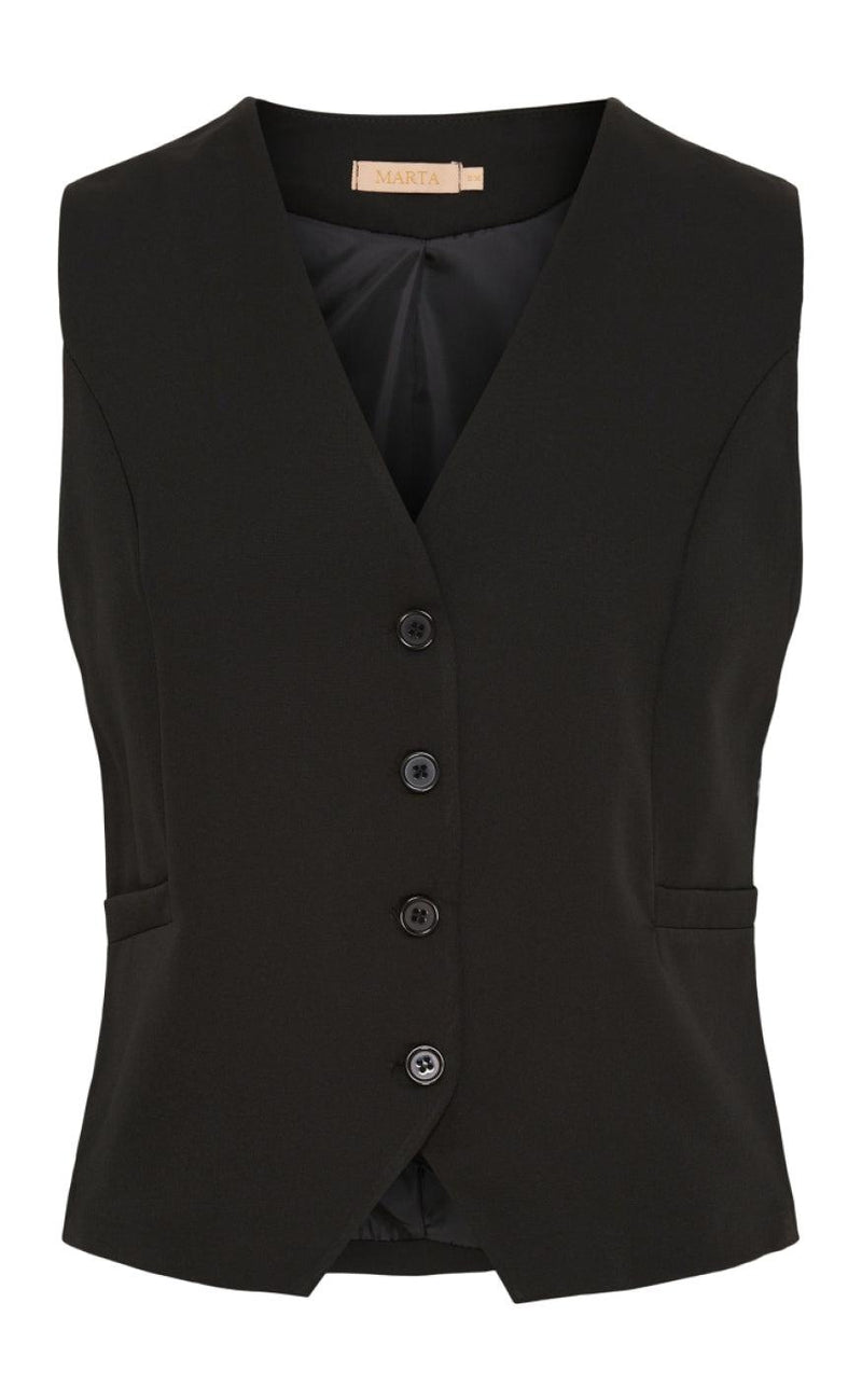 Marta Du Chateau Vest - 81093 Vilde - Black