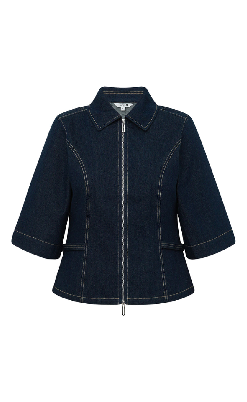 MbyM Bluse - Eirlys-M - Dark Unwashed Denim