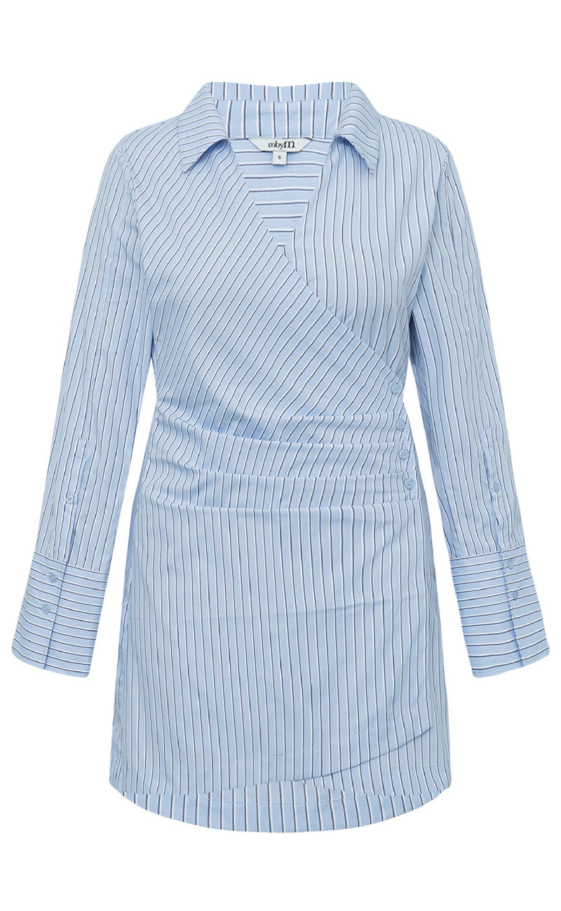 MbyM Kjole - Saffira-M - Blue Navy Stripe