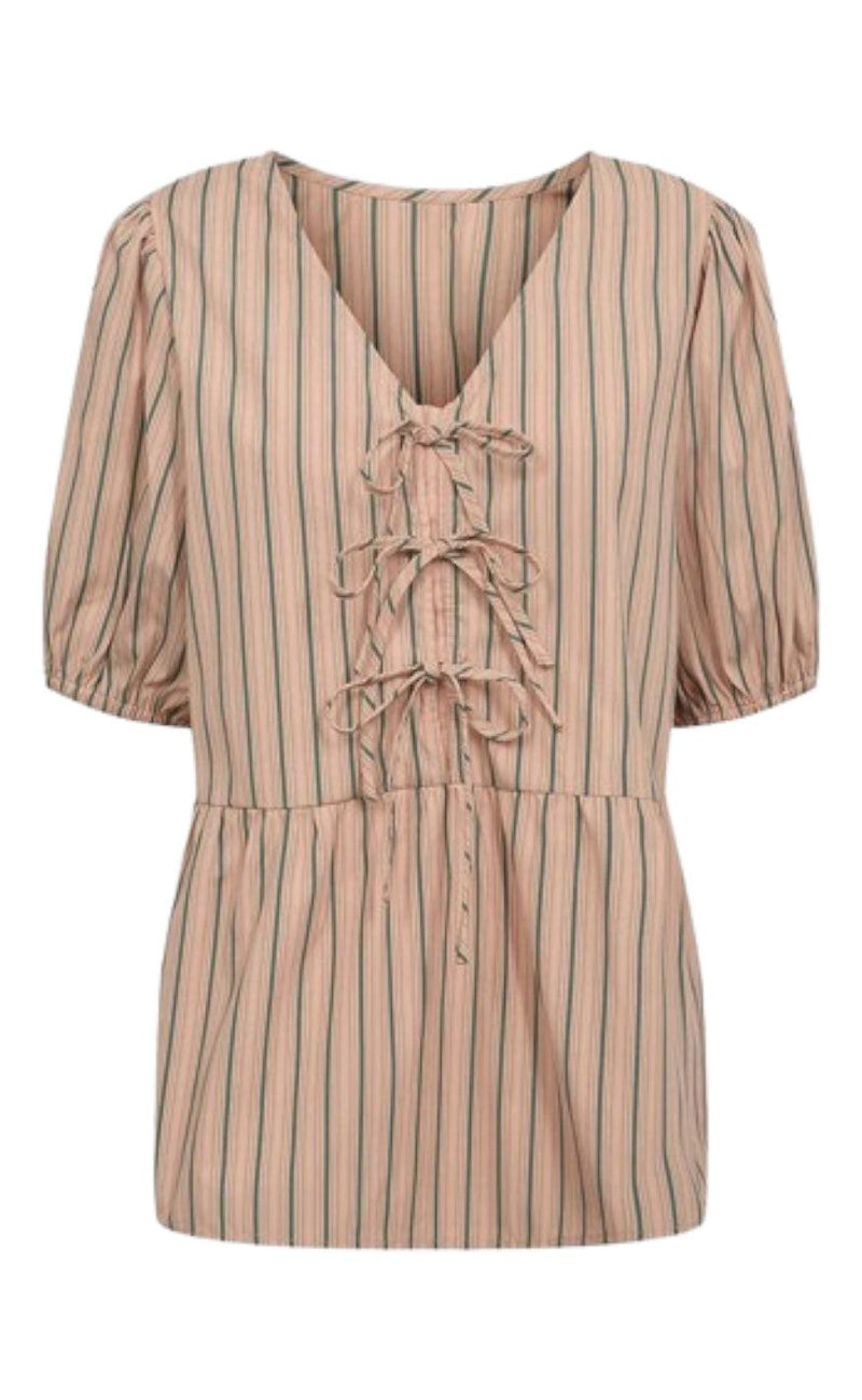 Moves Bluse - Strimma - Bleached Apricot