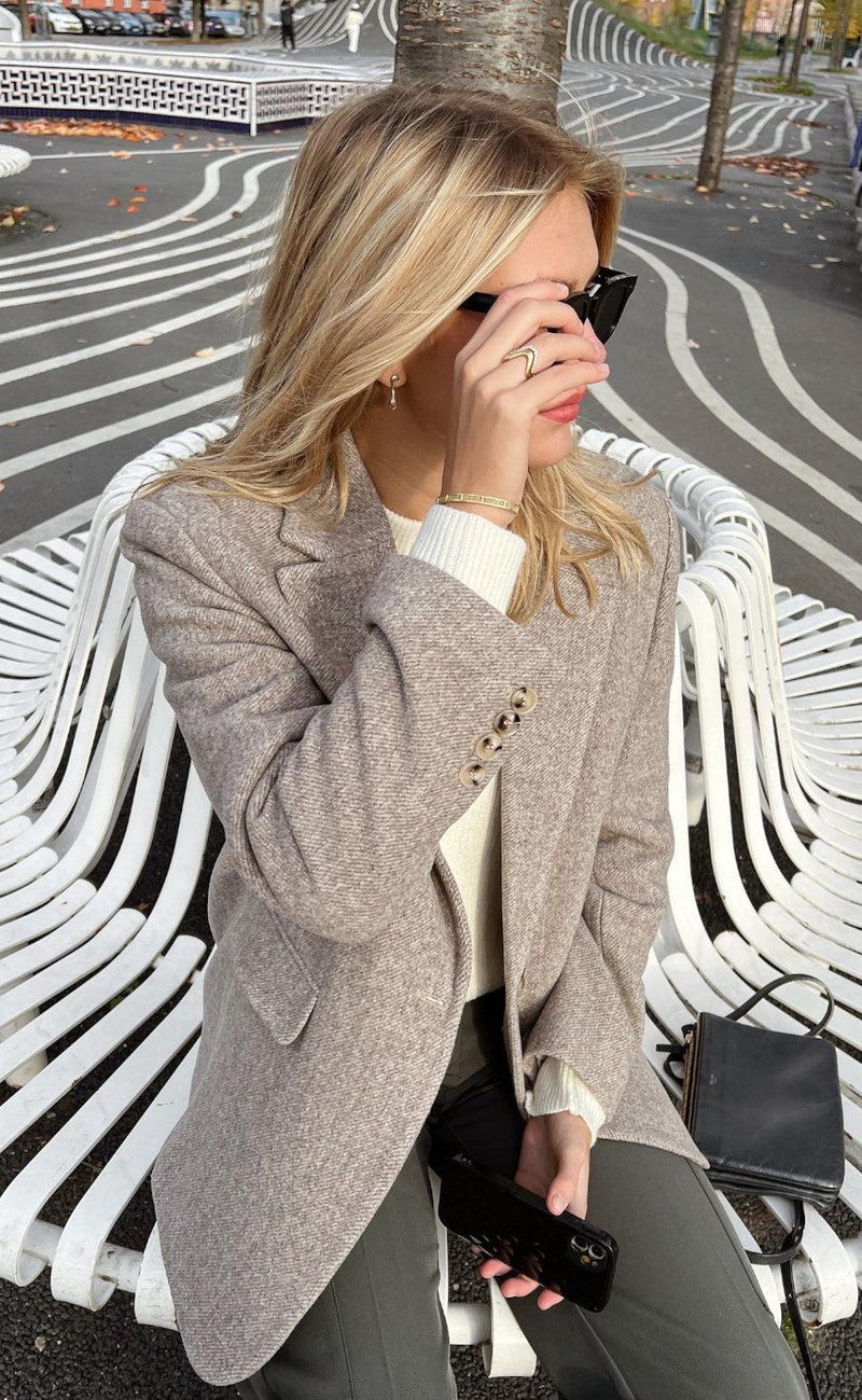 Neo Noir Blazer - Gaby - Sand Melange