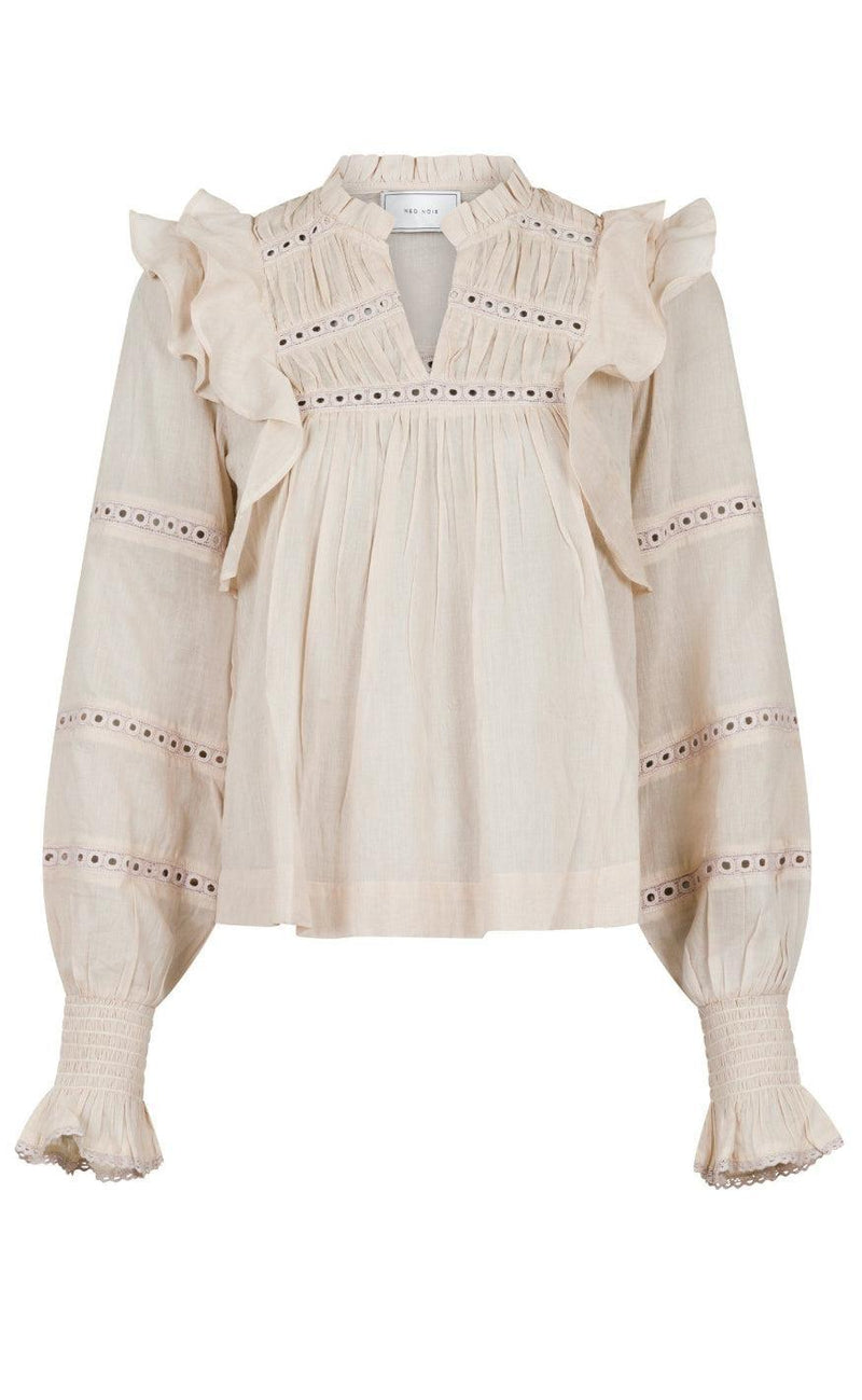 Neo Noir Bluse - Aurika S Voile - Sand
