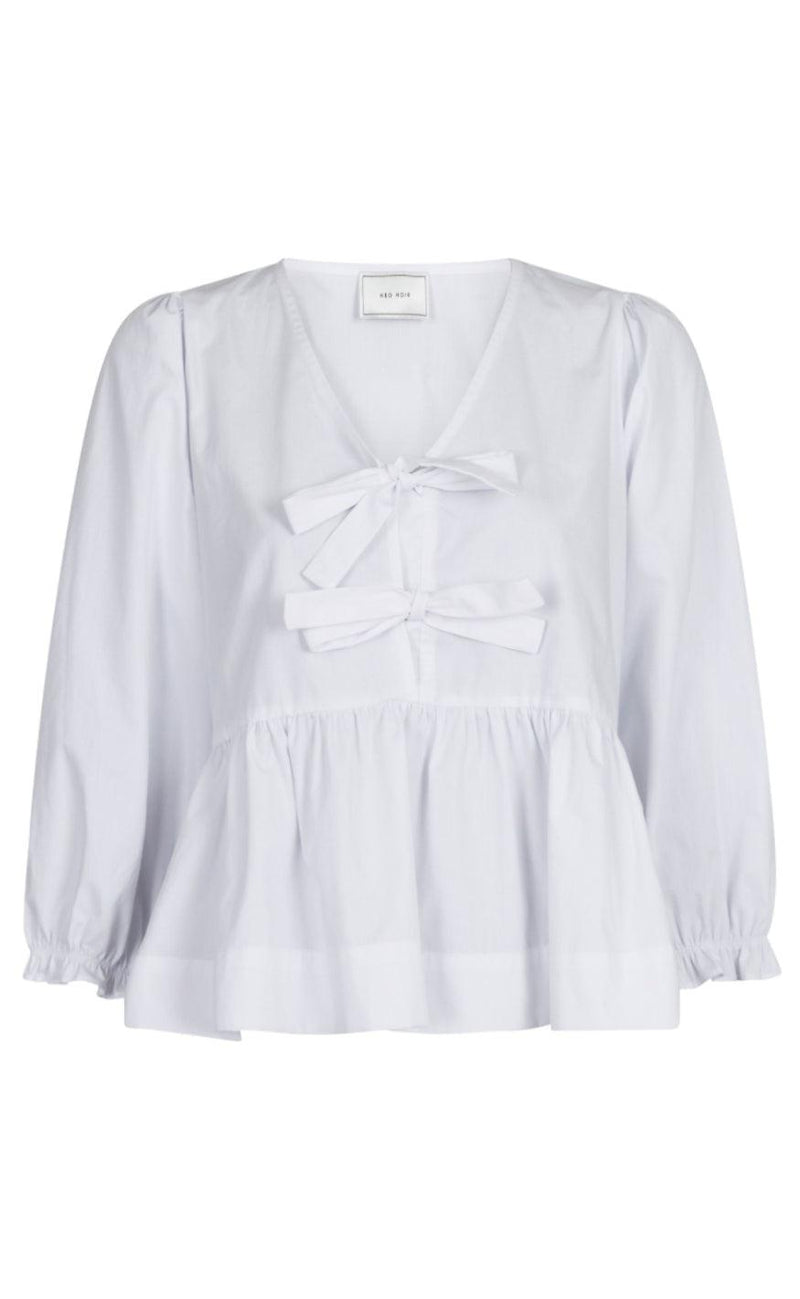 Neo Noir Bluse - Bella Solid - White