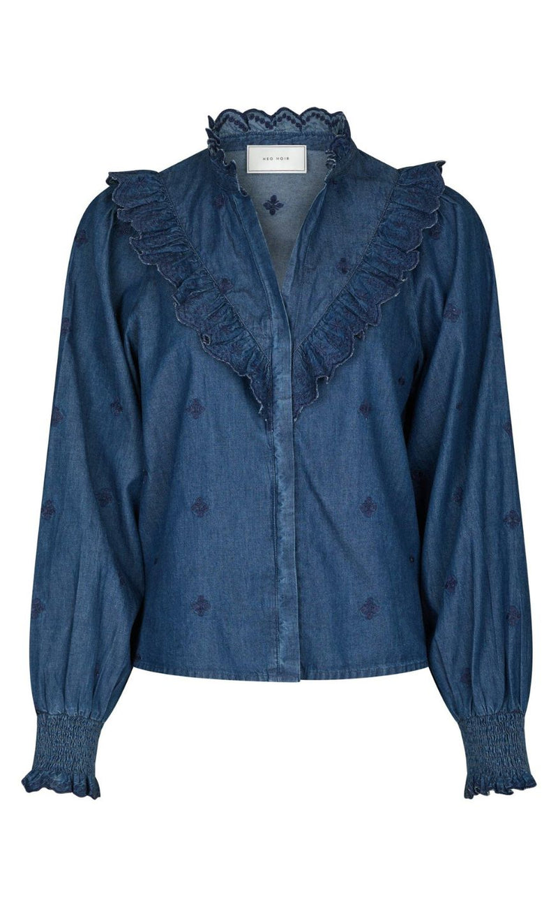 Neo Noir Bluse - Degas Denim - Blue