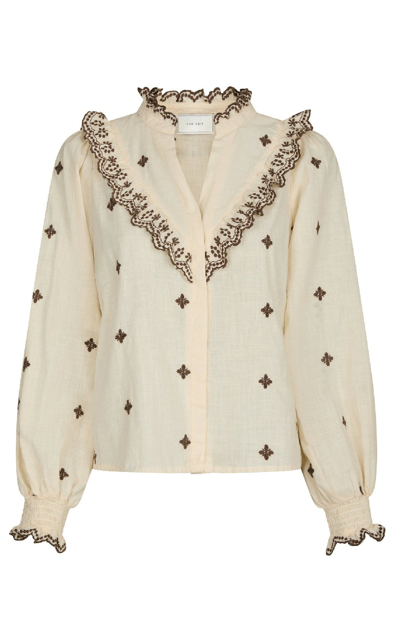Neo Noir Bluse - Degas - Light Yellow / Brown