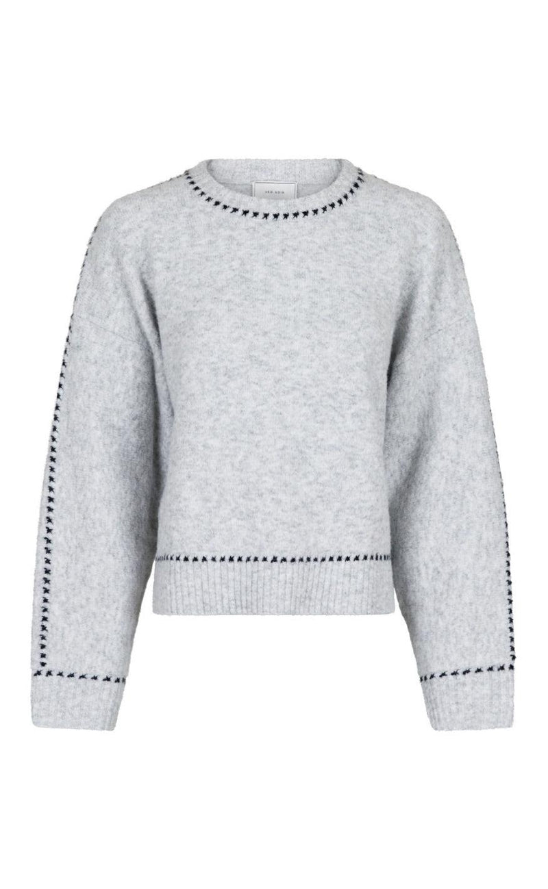 Neo Noir Bluse - Detri - Grey Melange