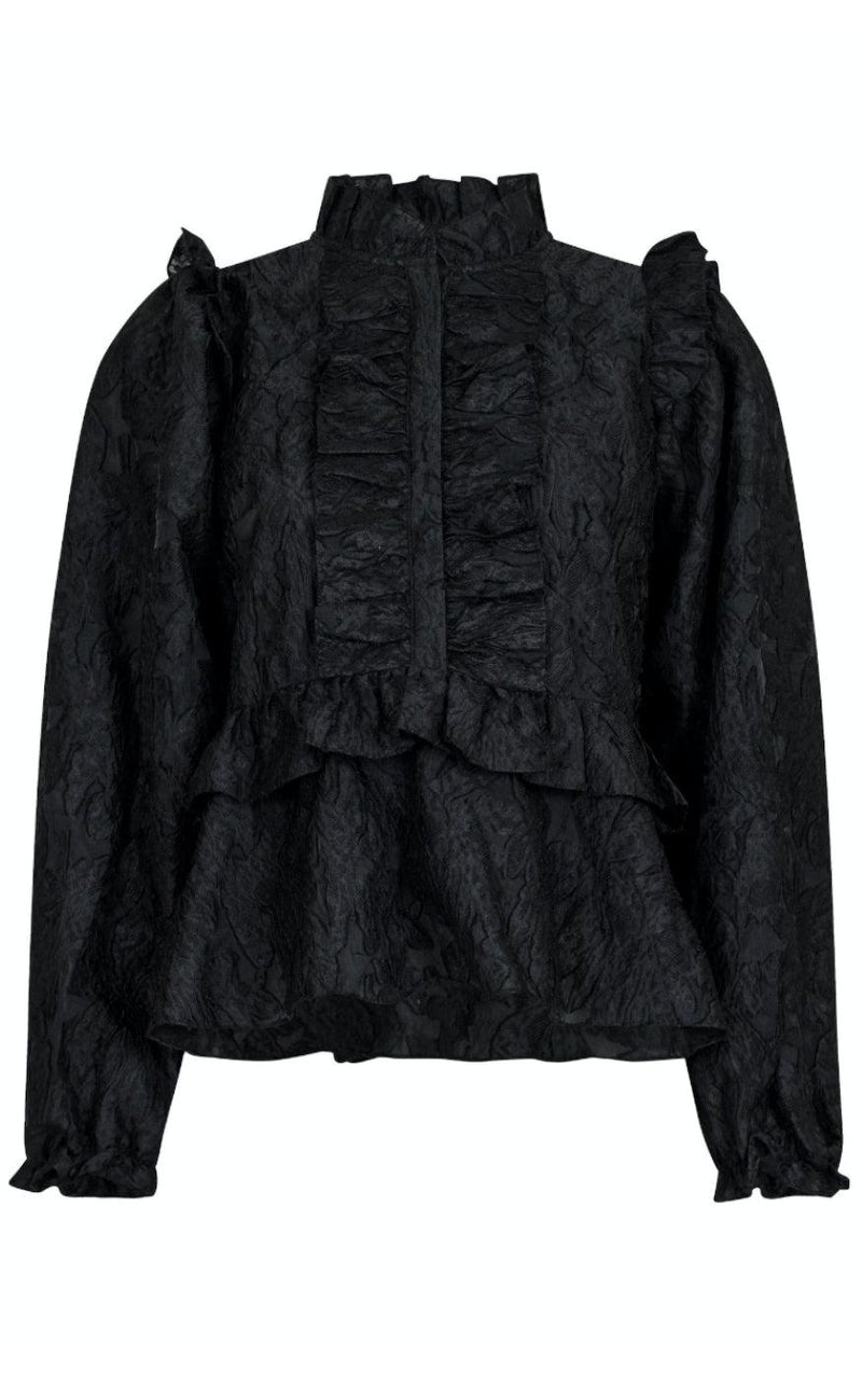 Neo Noir Bluse - Hawaii - Black