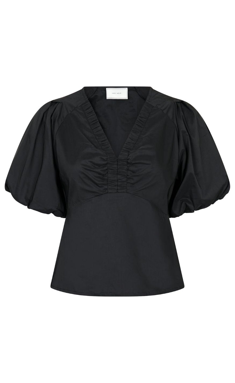 Neo Noir Bluse - Irina Poplin - Black