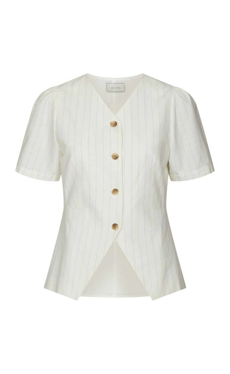 Neo Noir Bluse - Jules Summer - Taupe Stripe