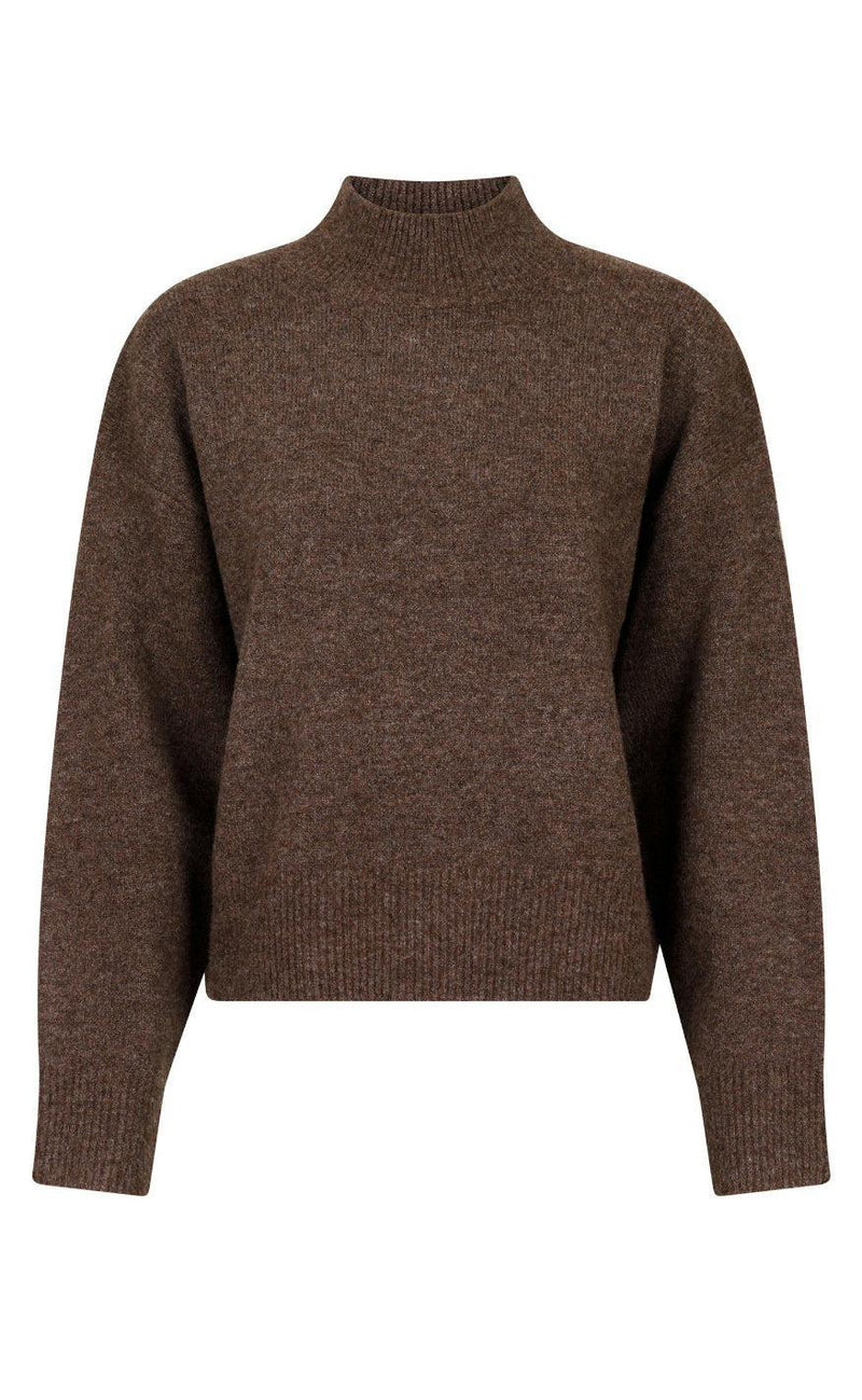Neo Noir Bluse - Paulina - Brown Melange