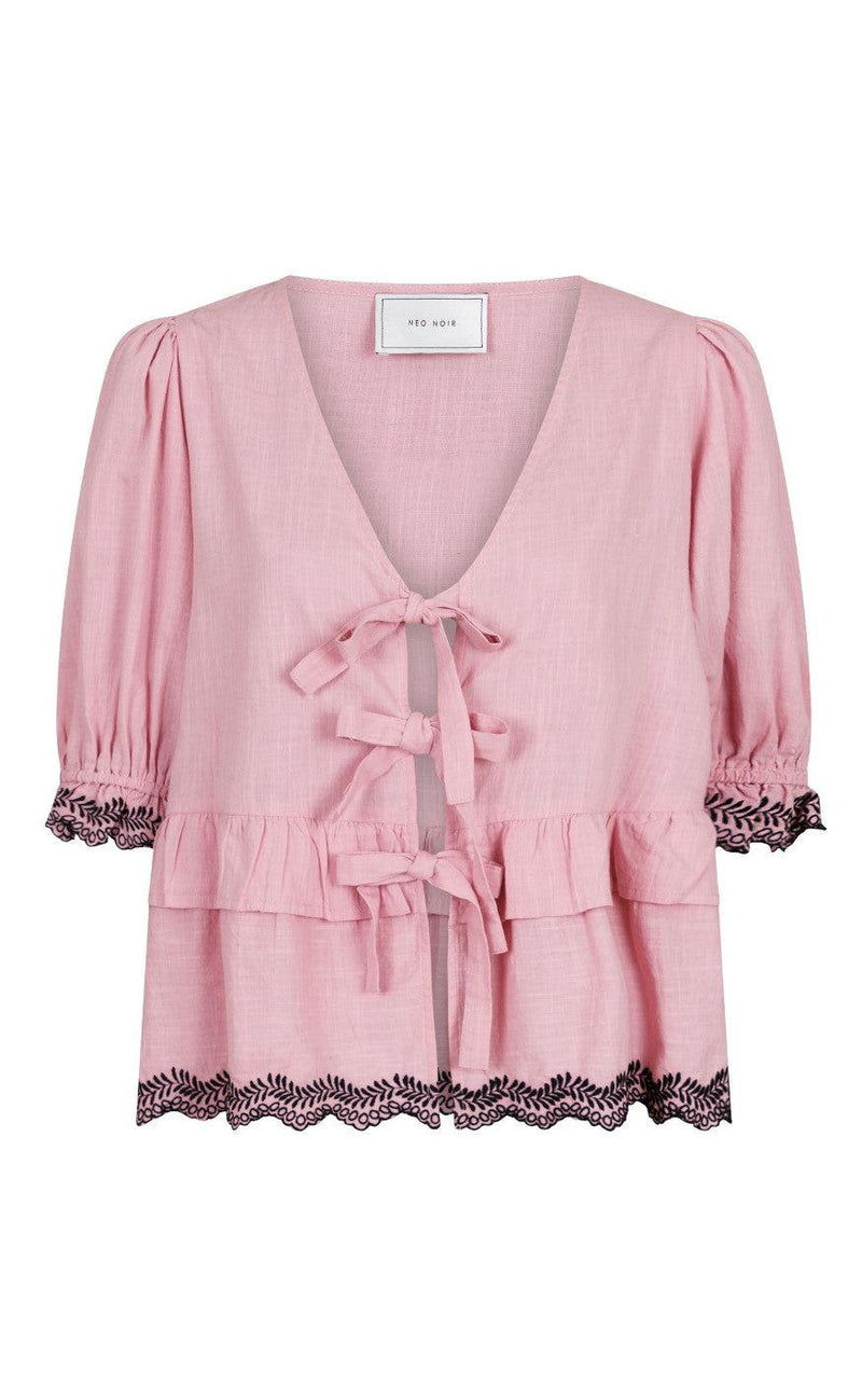 Neo Noir Bluse - Raya Embroidery - Powder