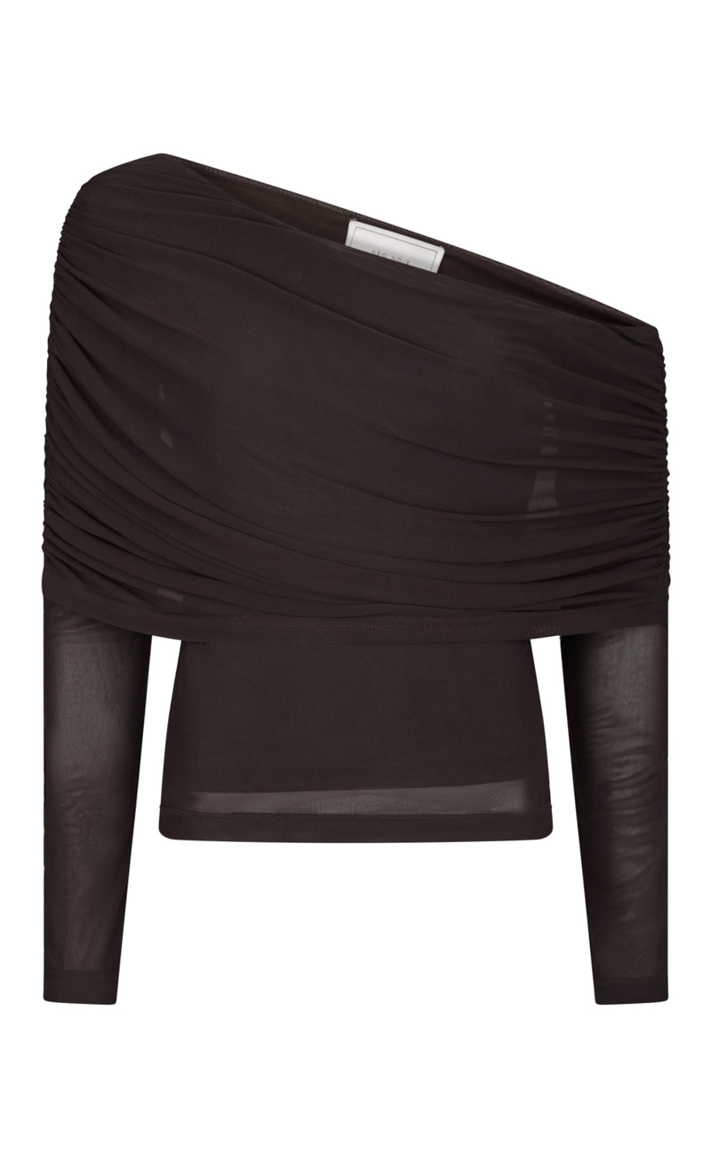 Neo Noir Bluse - Sarina - Brown