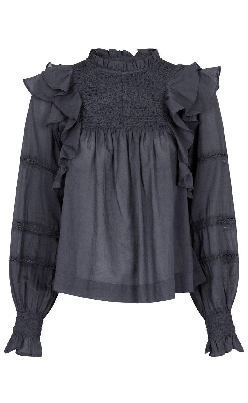 Neo Noir Bluse - Sarna - Dark Grey