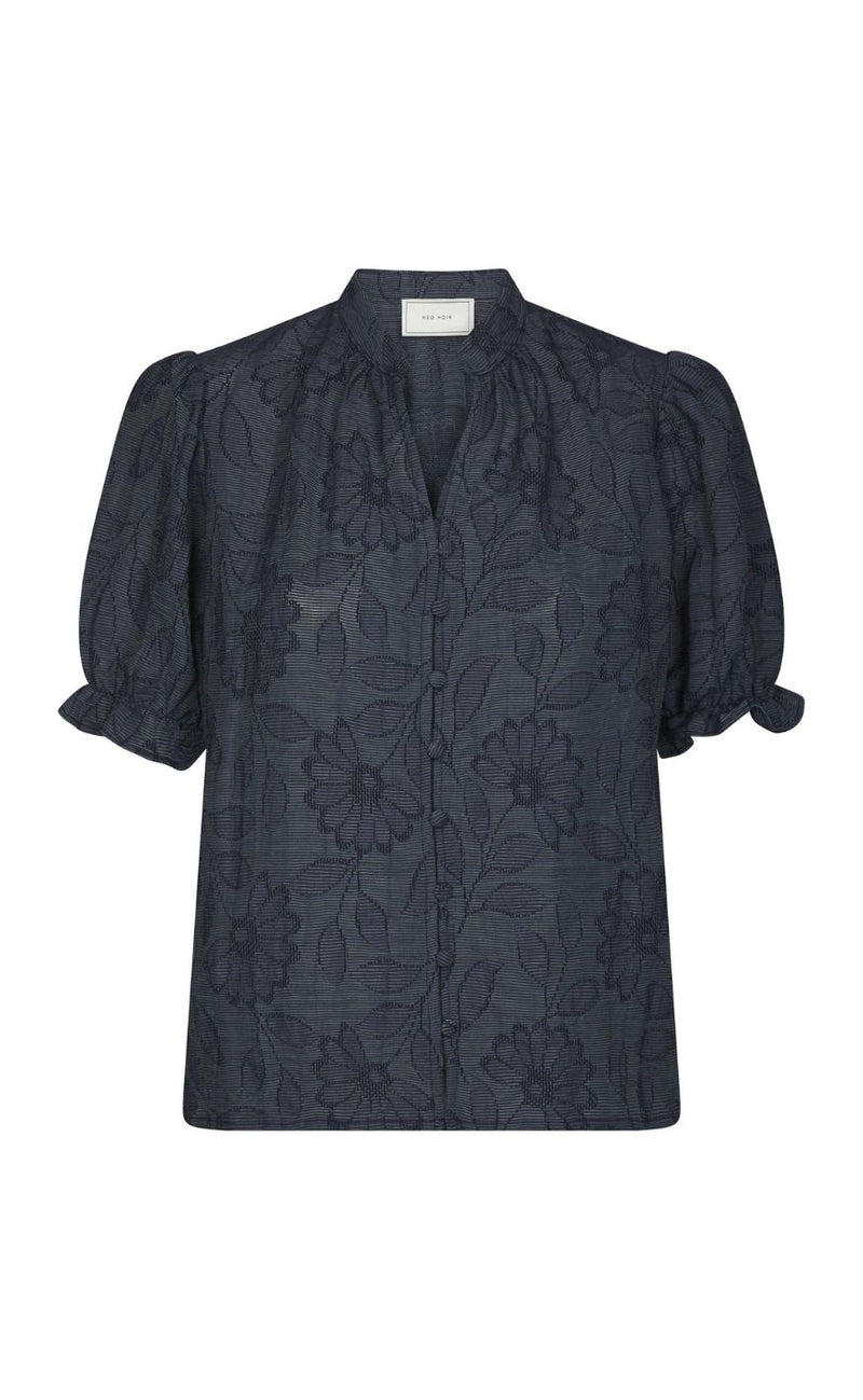 Neo Noir Bluse - Zika Flower - Dark Blue