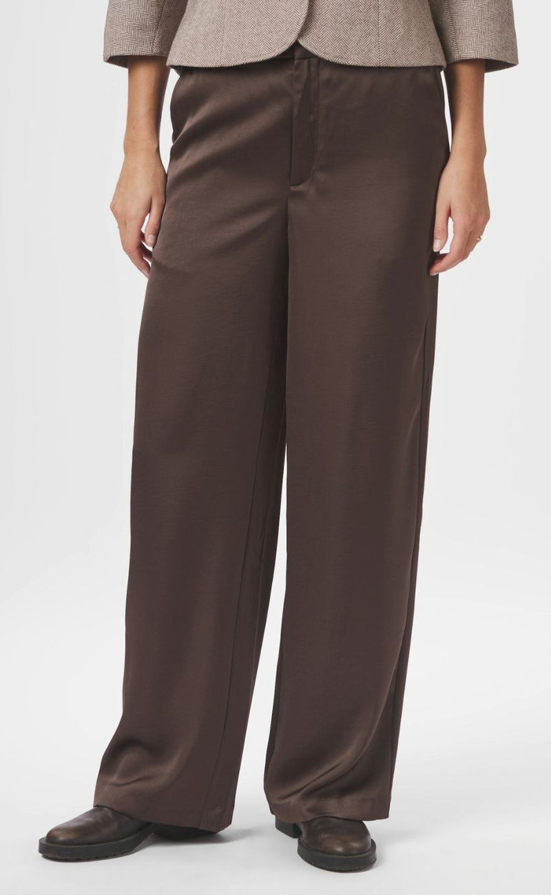 Neo Noir Bukser - Emmett Heavy Sateen - Dark Brown