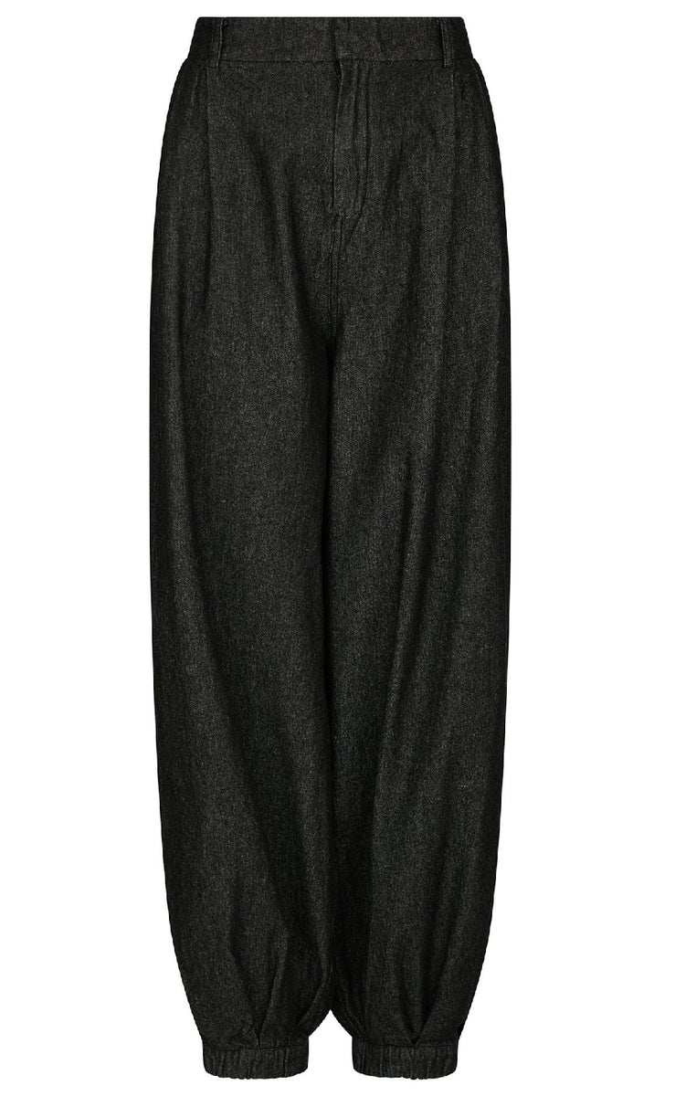 Neo Noir Fayla Denim Balloon Pants - Black