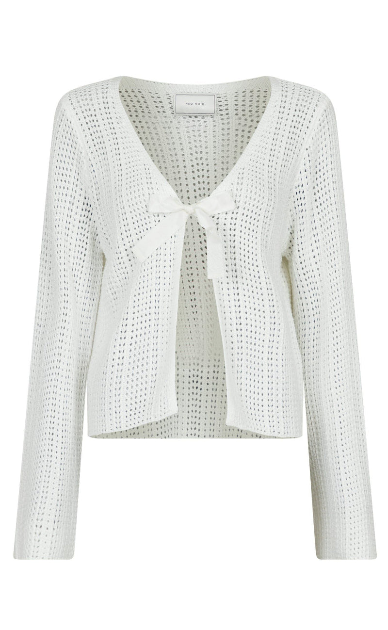 Neo Noir Cardigan - Bates - White