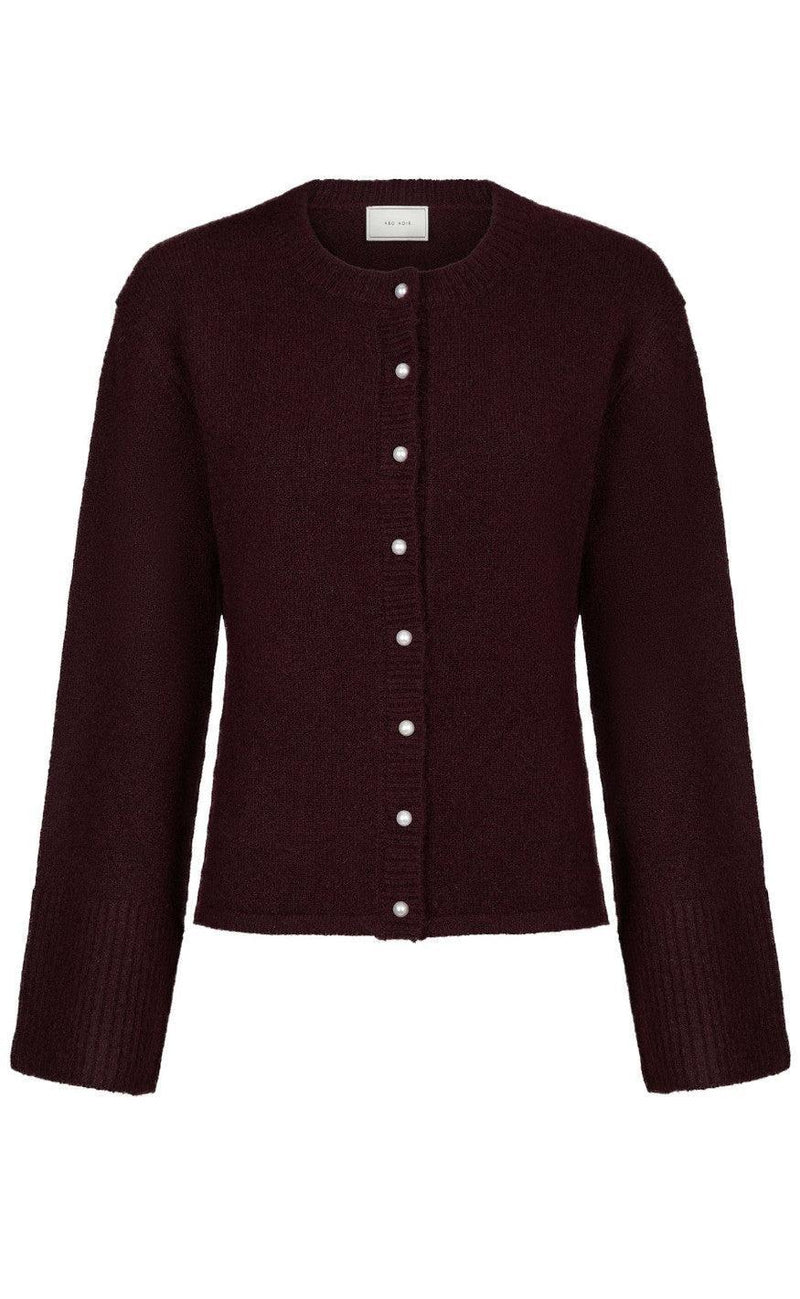 Neo Noir Cardigan - Mixie - Wine