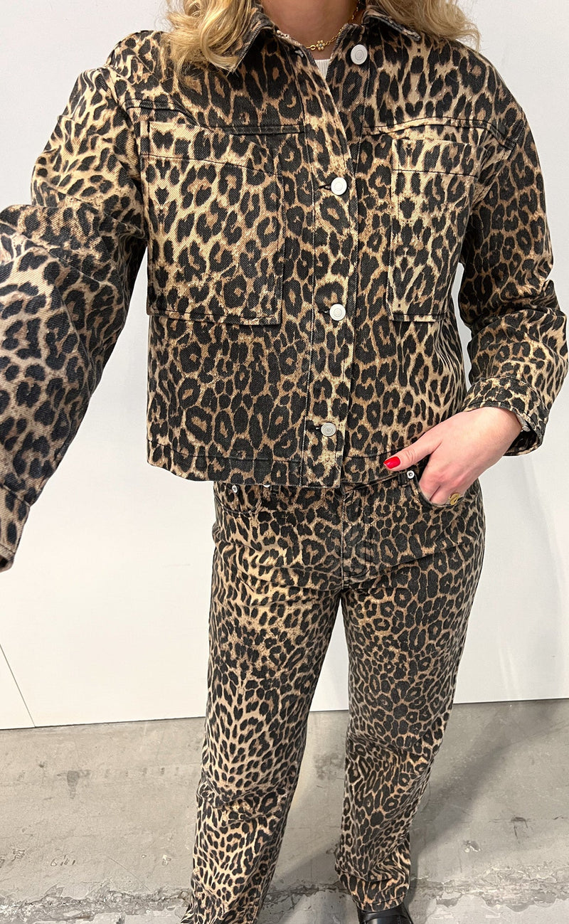 Neo Noir Jakke - Emilia - Leopard