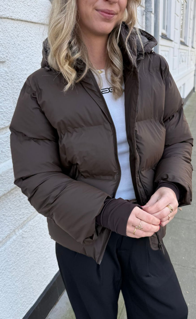 Neo Noir Jakke - Fox Puffer - Dark Brown