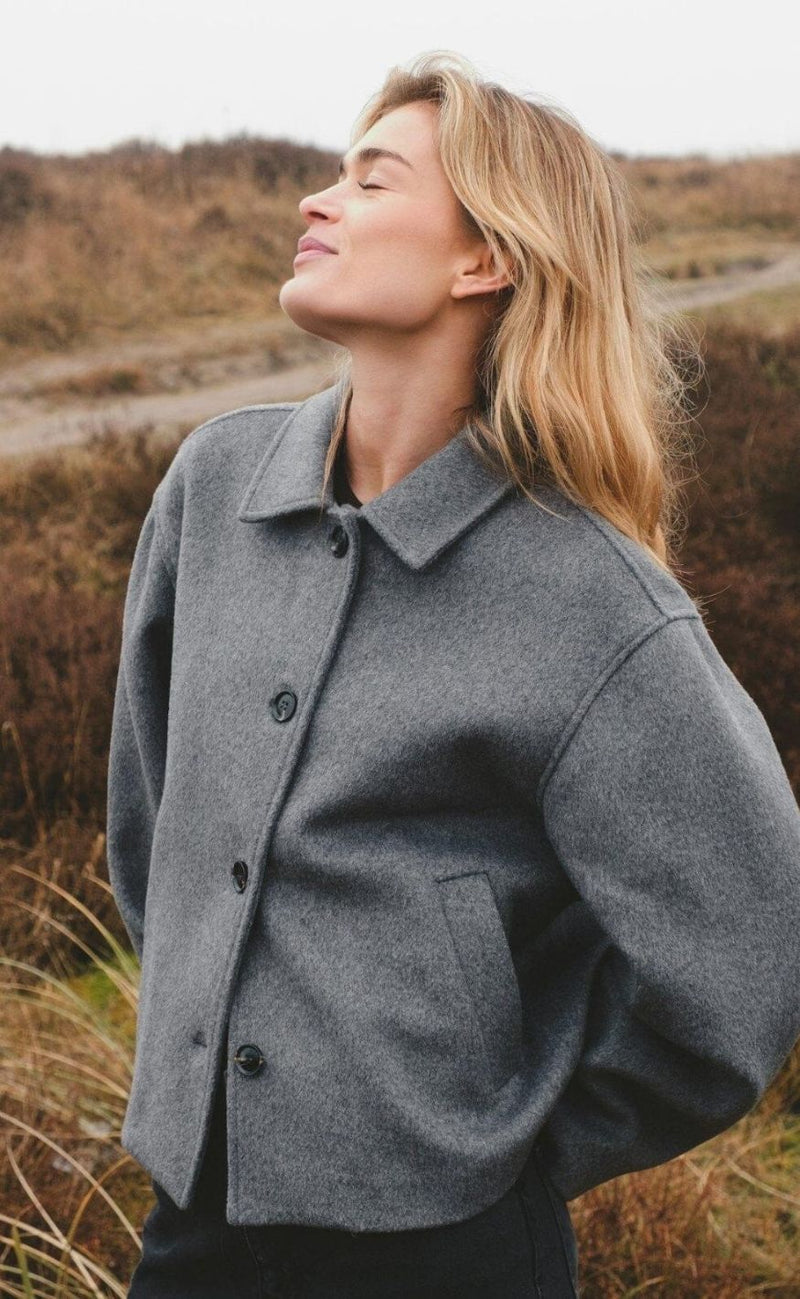 Neo Noir Jakke - Hamra - Grey Melange