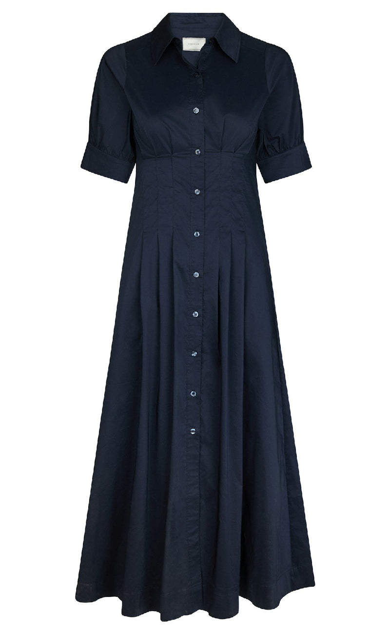 Neo Noir Kjole - Baia Poplin - Navy