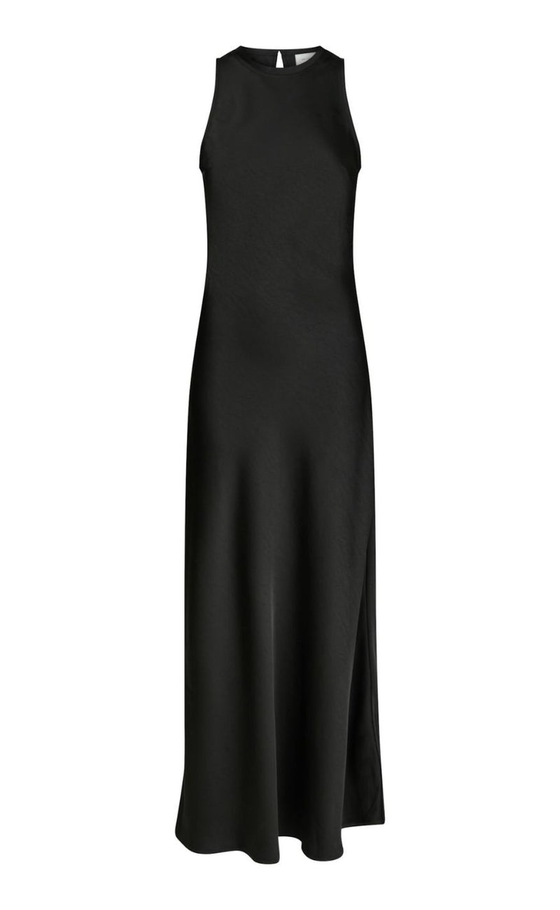 Neo Noir Kjole - Celinie Heavy Sateen - Black