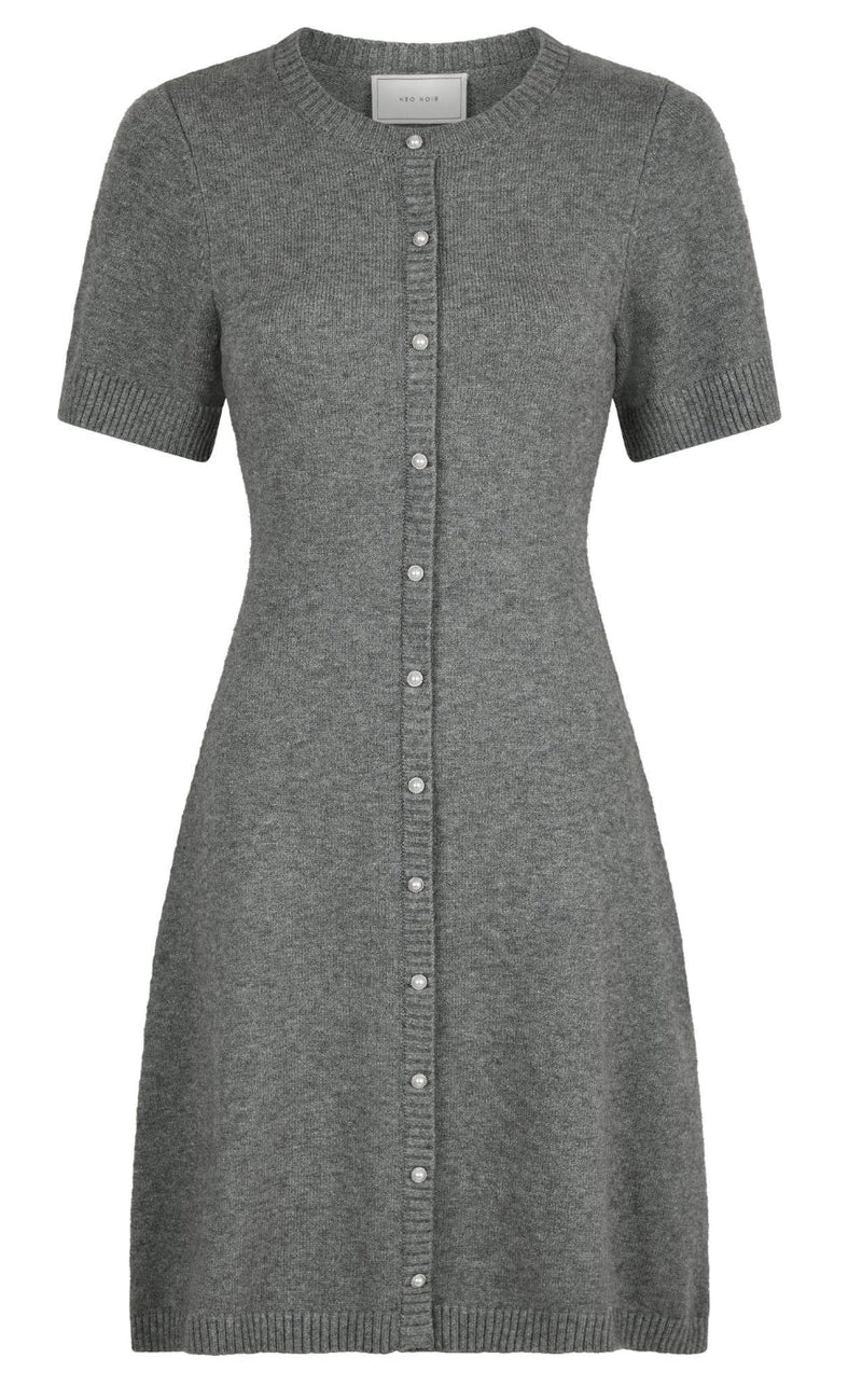 Neo Noir Kjole - Elise - Dark Grey Melange