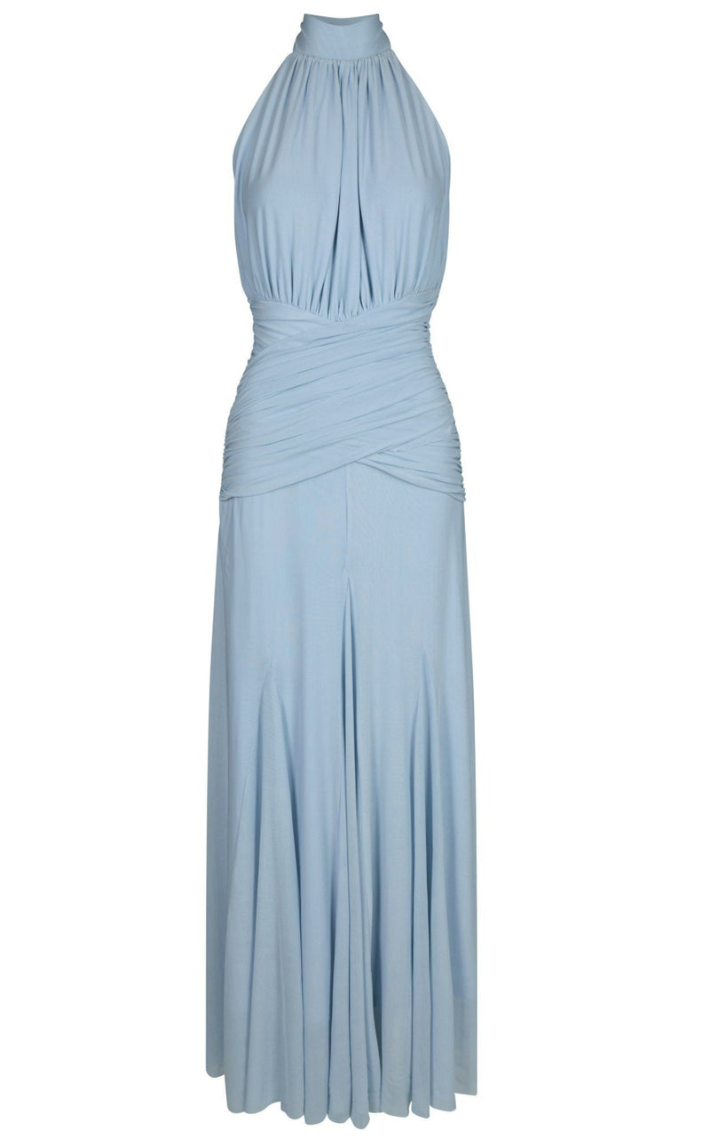 Neo Noir Kjole - Lisseth Mesh - Light Blue