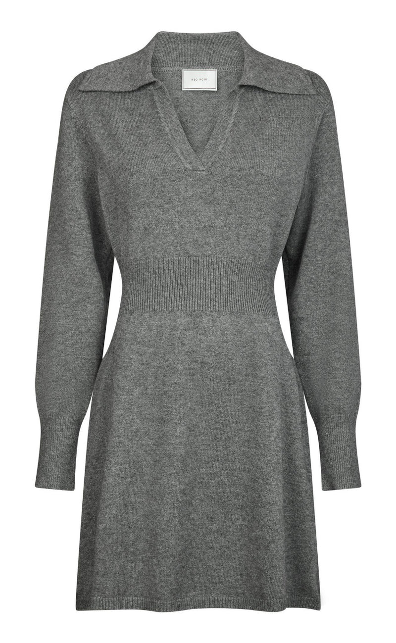Neo Noir Kjole - Melia - Dark Grey Melange