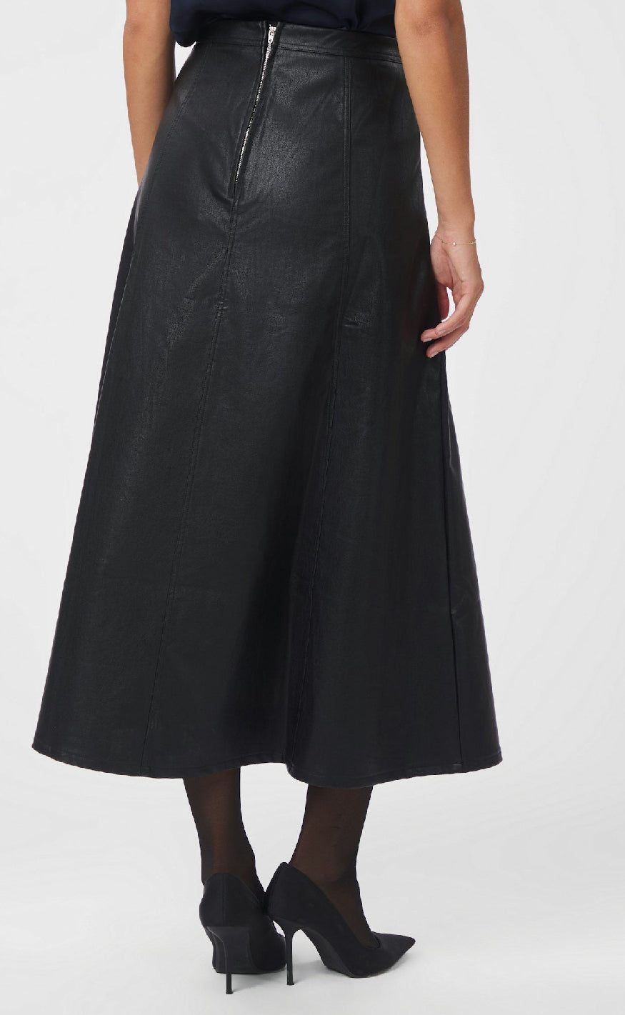 Neo Noir Nederdel - Raya Faux - Black