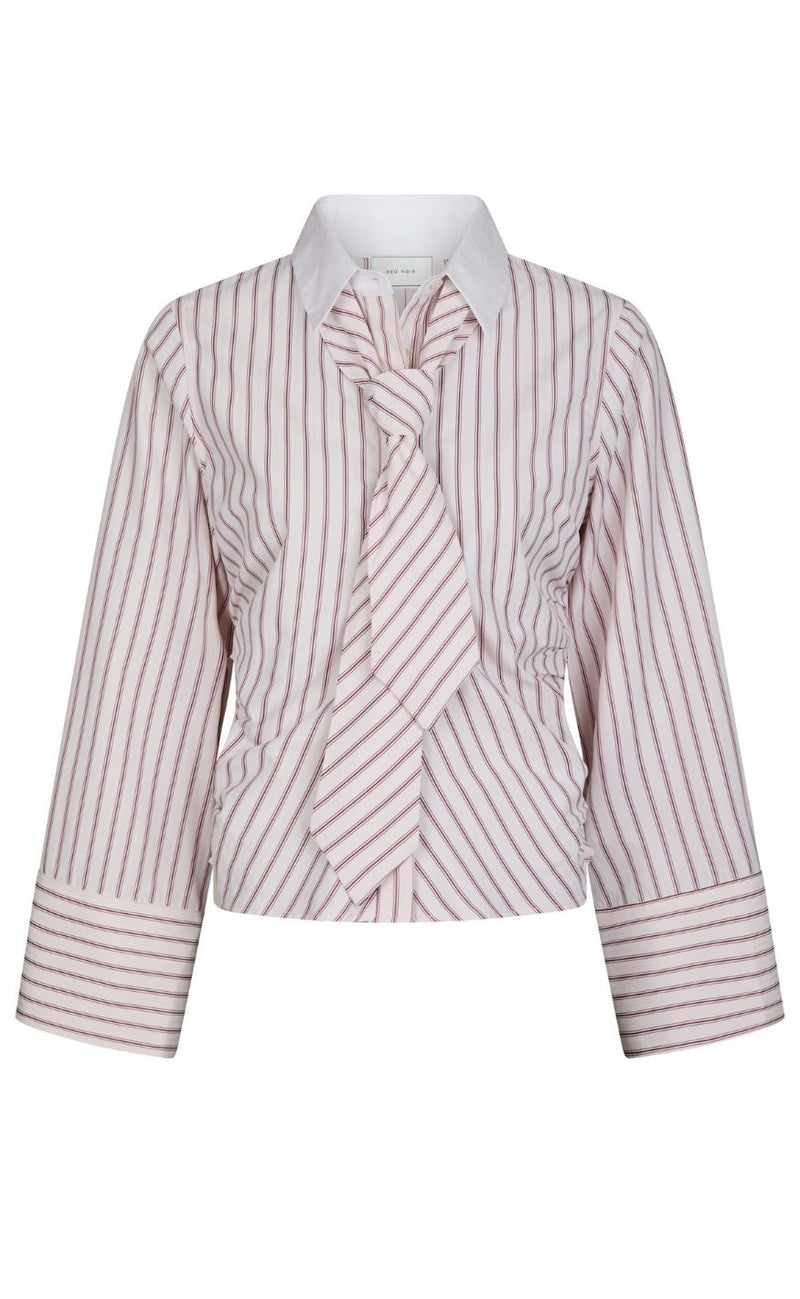 Neo Noir Skjorte - Francesca Stripe - Rose