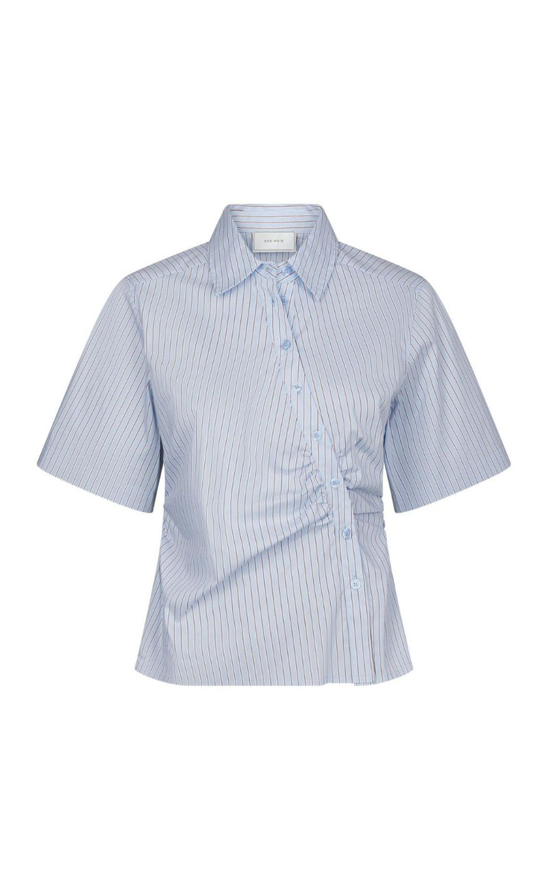 Neo Noir Skjorte - Hazell Stripe - Light Blue