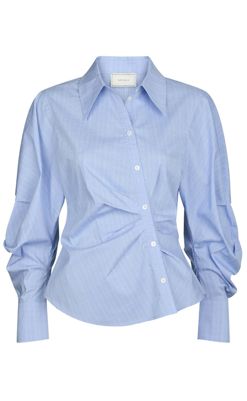 Neo Noir Skjorte - Neolla Flannel - Light Blue