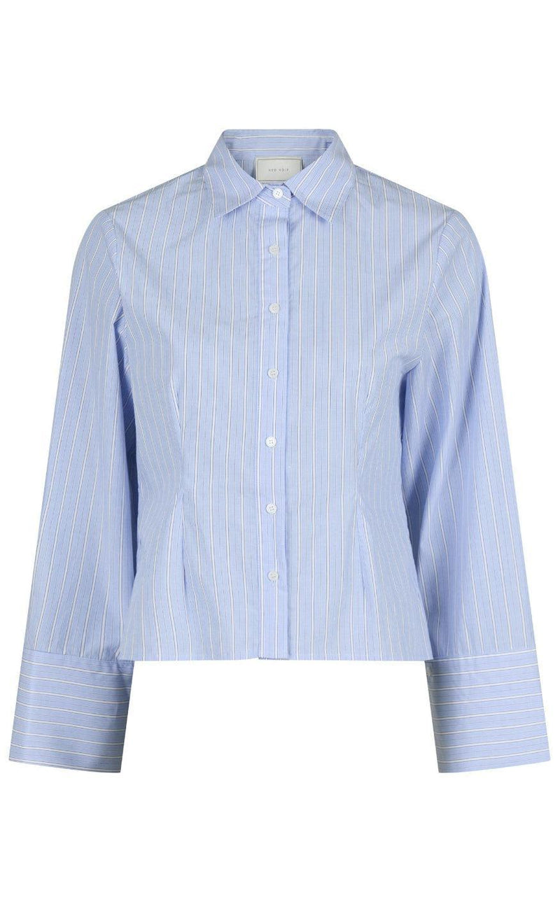 Neo Noir Skjorte - Rosa Stripe - Light Blue