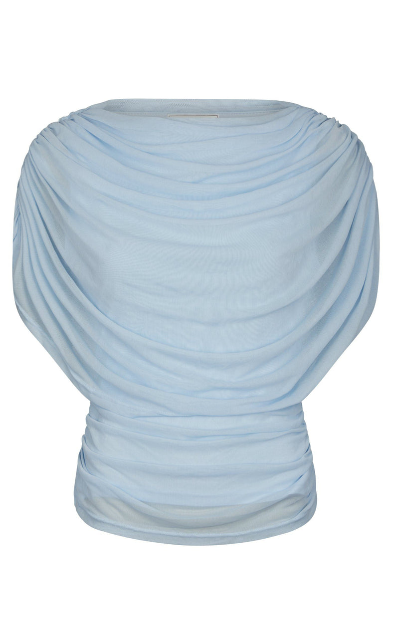 Neo Noir Top - Cottuna Drapy - Light Blue