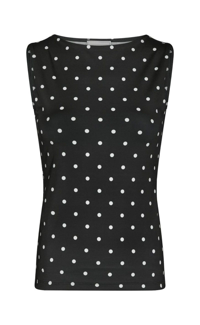 Neo Noir Top - Ditty Jersey Dot - Black